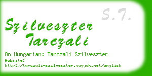 szilveszter tarczali business card